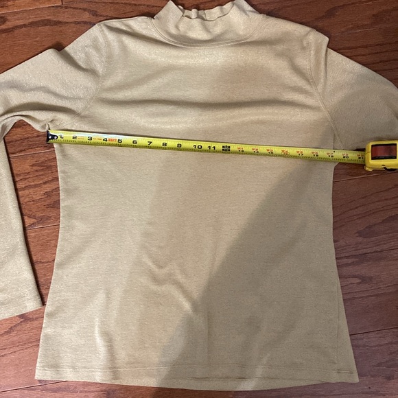 White Stag gold mock turtleneck sweater. Size large - Picture 8 of 9
